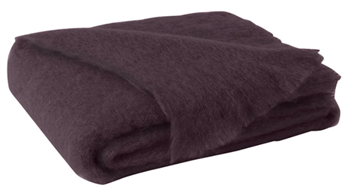 LDU Brushed Mohair Throw Mulberry