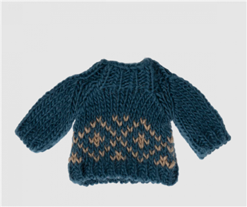 Ciao Bella Maileg Blue Holiday Knitted Sweater