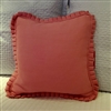 Ciao Bella Interiors Coral Pillow with Ruffles