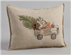 Ciao Bella Coral & Christmas Tree Car Pillow