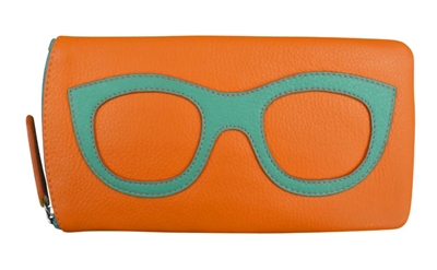 Ciao Bella Eyeglass Case Papaya/Turquoise