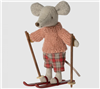 Ciao Bella Maileg Winter Mouse w/ Skis Big Sister