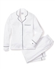 CB Petite Plume Luxe Pima White Classic Pajama Set