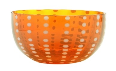 Ciao Bella Perle Orange Small Glass Bowl Set