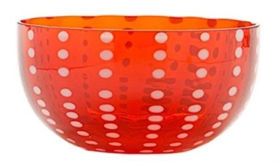 Ciao Bella Perle Red Small Glass Bowl Set