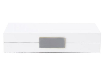 Ciao Bella White Lacquer Box with Silver