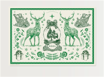 Ciao Bella Vintage Holiday Paper Placemat Set