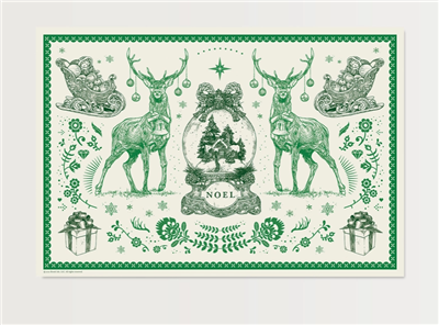 Ciao Bella Vintage Holiday Paper Placemat Set