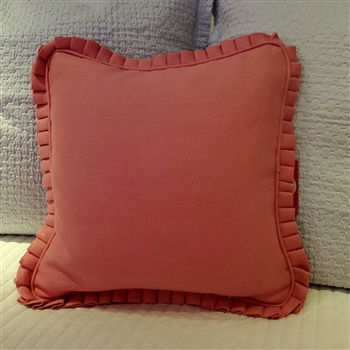 Ciao Bella Interiors Coral Pillow with Ruffles