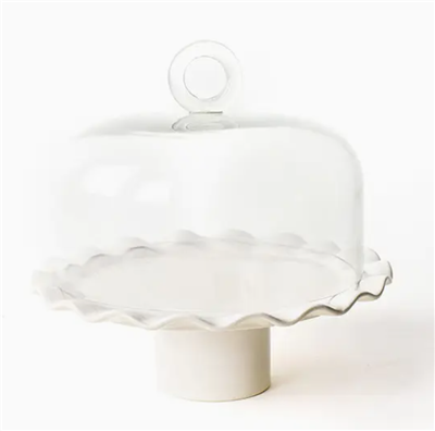 Ciao Bella White Ruffle Cake Stand  Coton Colors