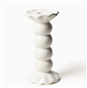 Ciao Bella White Ruffle Medium Knob Candle Holder