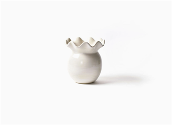 Ciao Bella Signature White Ruffle Vase