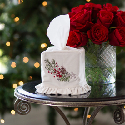 Ciao Bella Crown Linen Natale Velvet Tissue Cover