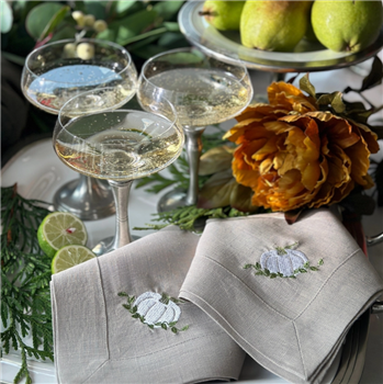 Ciao Bella Pumpkin Large Linen Napkin