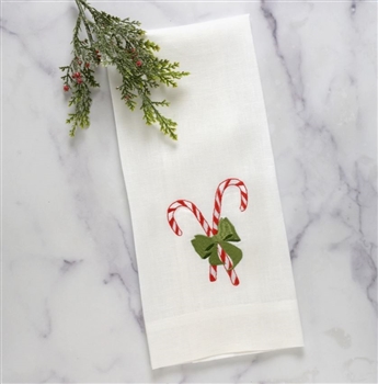 Ciao Bella Candy Cane Lane Linen Towel