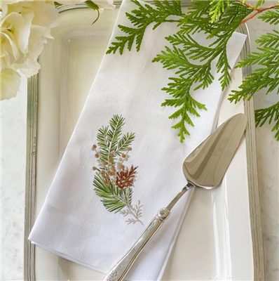 Ciao Bella Fall Sprig Linen Tea Towel