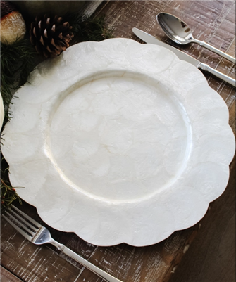 Ciao Bella Capiz Scalloped Charger