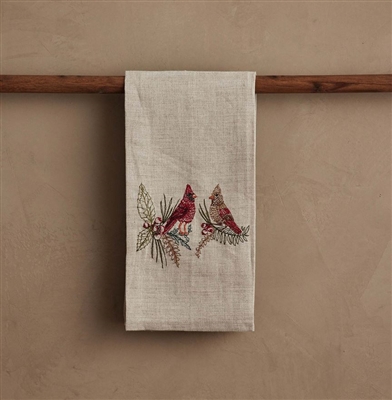 Ciao Bella Coral & Tusk Cardinal Tea Towel