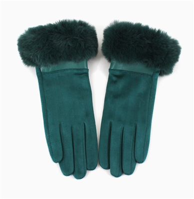 Ciao Bella Fur Cuff Touchscreen Gloves