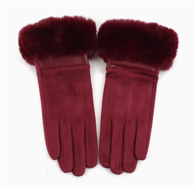 Ciao Bella Fur Cuff Touchscreen Gloves