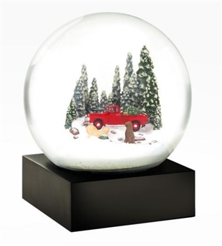 Ciao Bella Red Truck w/ Dogs Snow Globe