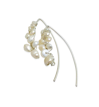 Ciao Bella Delicate Ivory Pearl Cocoon Earrings