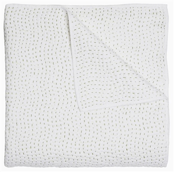 Ciao Bella Organic Hand Stitched Moss Coverlet