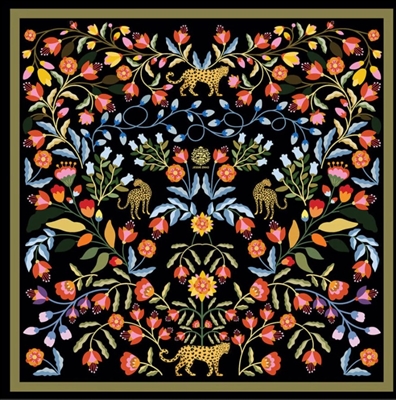 Ciao Bella Night Imagination Silk Scarf by JZNY