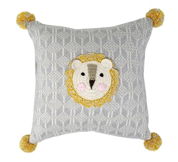 Ciao Bella Hand Crocheted Lion Pillow