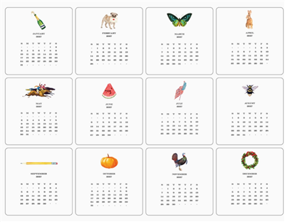 Ciao Bella Maison de Papier 2027 Desk Calendar refill