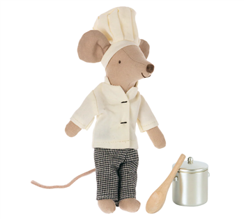 Ciao Bella Maileg Chef Mouse with Soup Pot & Spoon