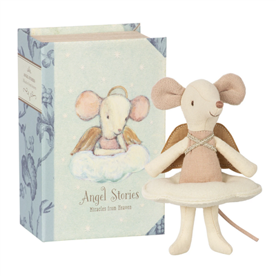 Maileg Angel Book Mouse
