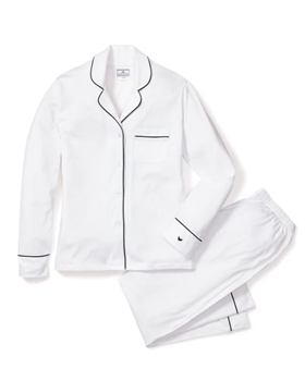 CB Petite Plume Luxe Pima White Classic Pajama Set