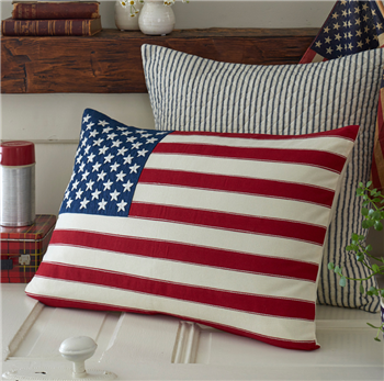 Ciao Bella Taylor Linens Old Glory Throw Pillow