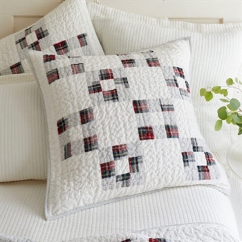 Ciao Bella Taylor Linens Percy Plaid Euro Sham