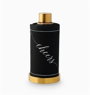 Ciao Bella Black Cheers Cocktail Napkin Roll