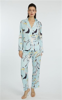 CB Wrap Up Blue Lagoon PJ Long Set